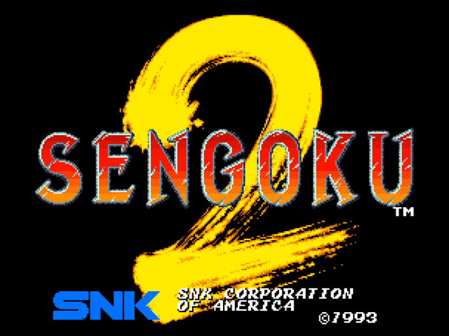 Sengoku 2 title screen for Neo Geo CD